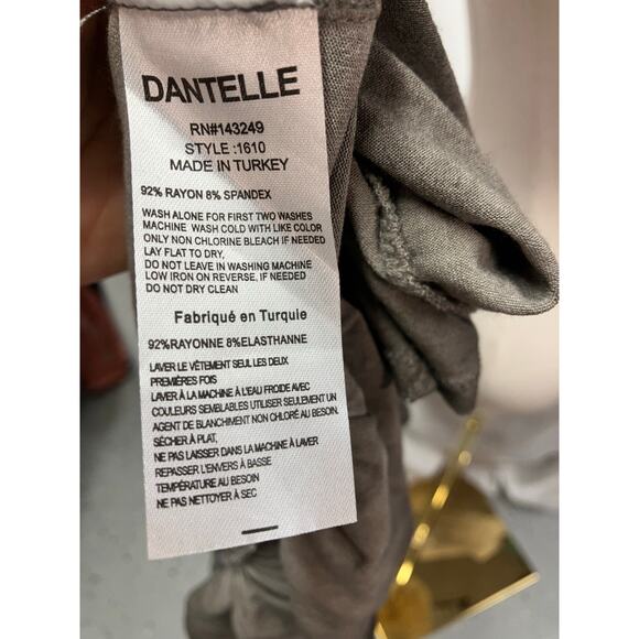 Dantelle Oil Dye Ruffle Hem Tunic‎ Top Grey Womens small Drop Waist Boho Grunge - Picture 3 of 13